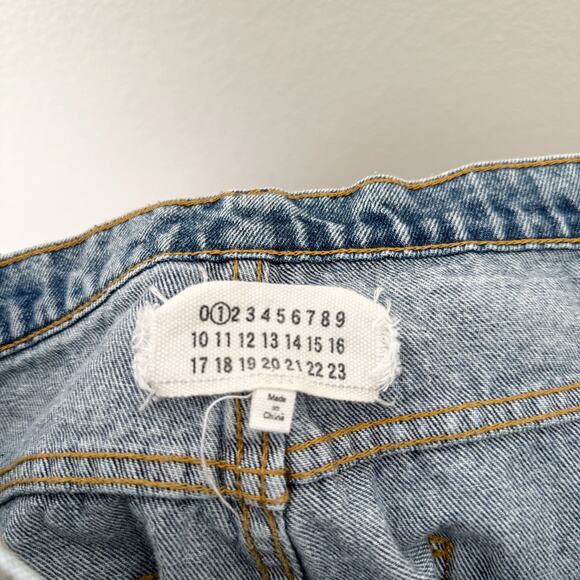 [Maison Martin Margiela] Exposed Contrast Dropped Pocket Straight Leg Jeans 40 - Picture 10 of 11